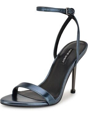 Women's Teal Blue Open Toe Ankle Strap Reina Style Lightweight Heel Sandal Shoes